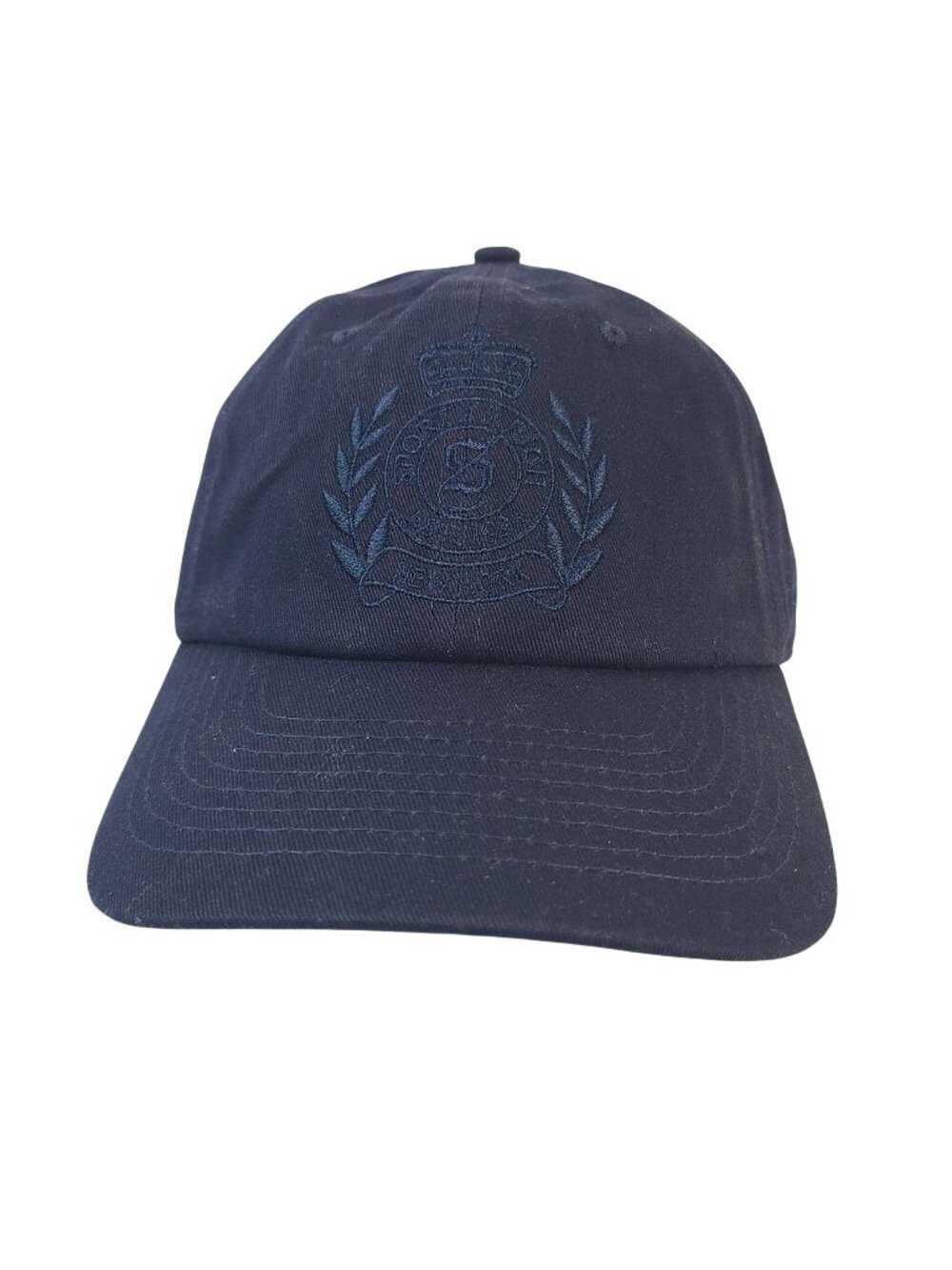 NEW Sporty & Rich NY Crest Embroidered Navy Blue Adjustable Baseball Cap OS